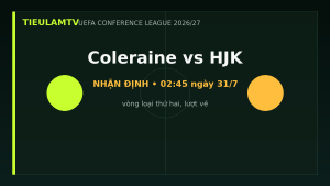 Nhận định Coleraine vs HJK - TieulamTV