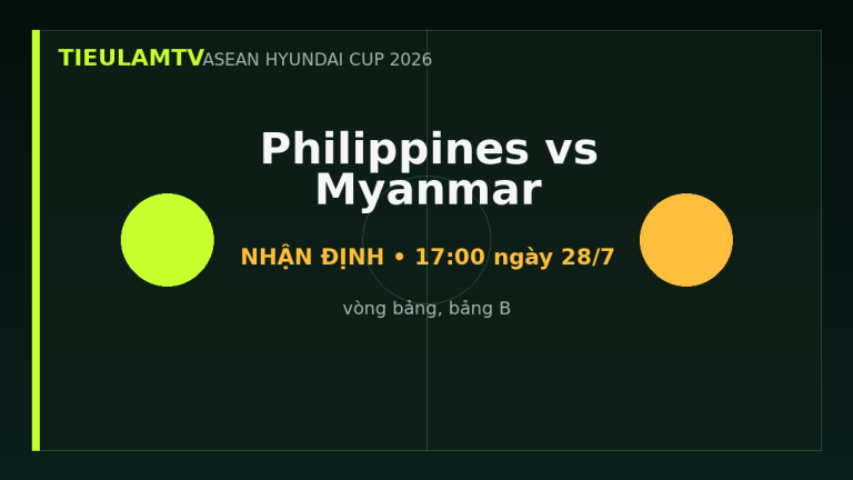 Nhận định Philippines vs Myanmar - TieulamTV