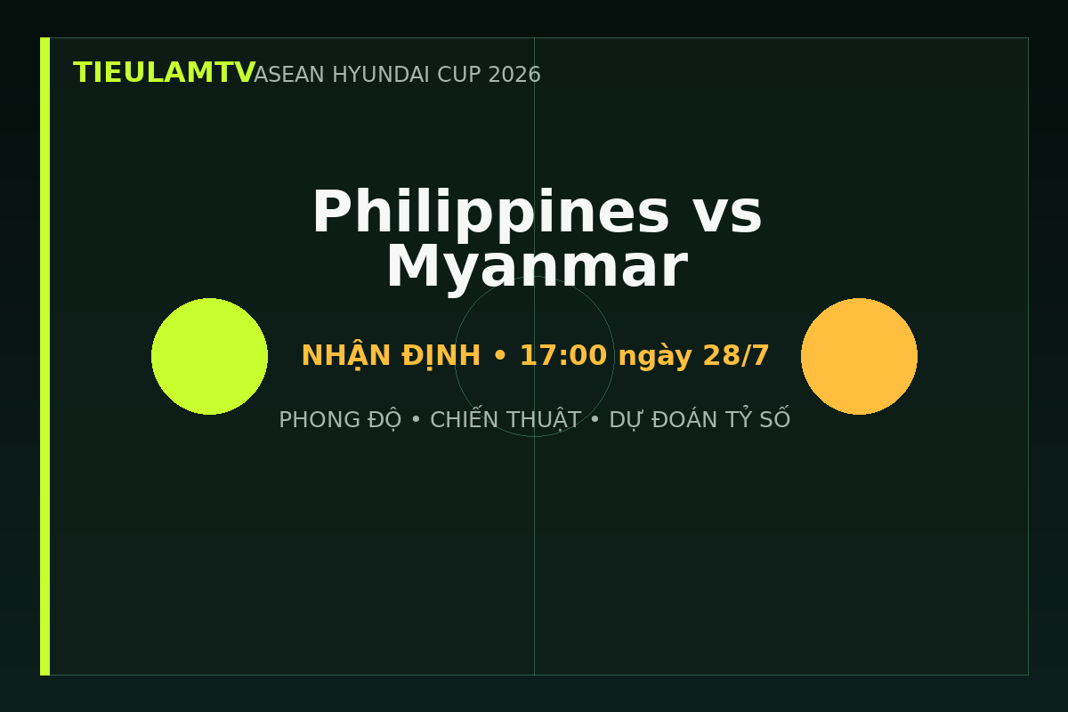 Nhận định Philippines vs Myanmar - TieulamTV
