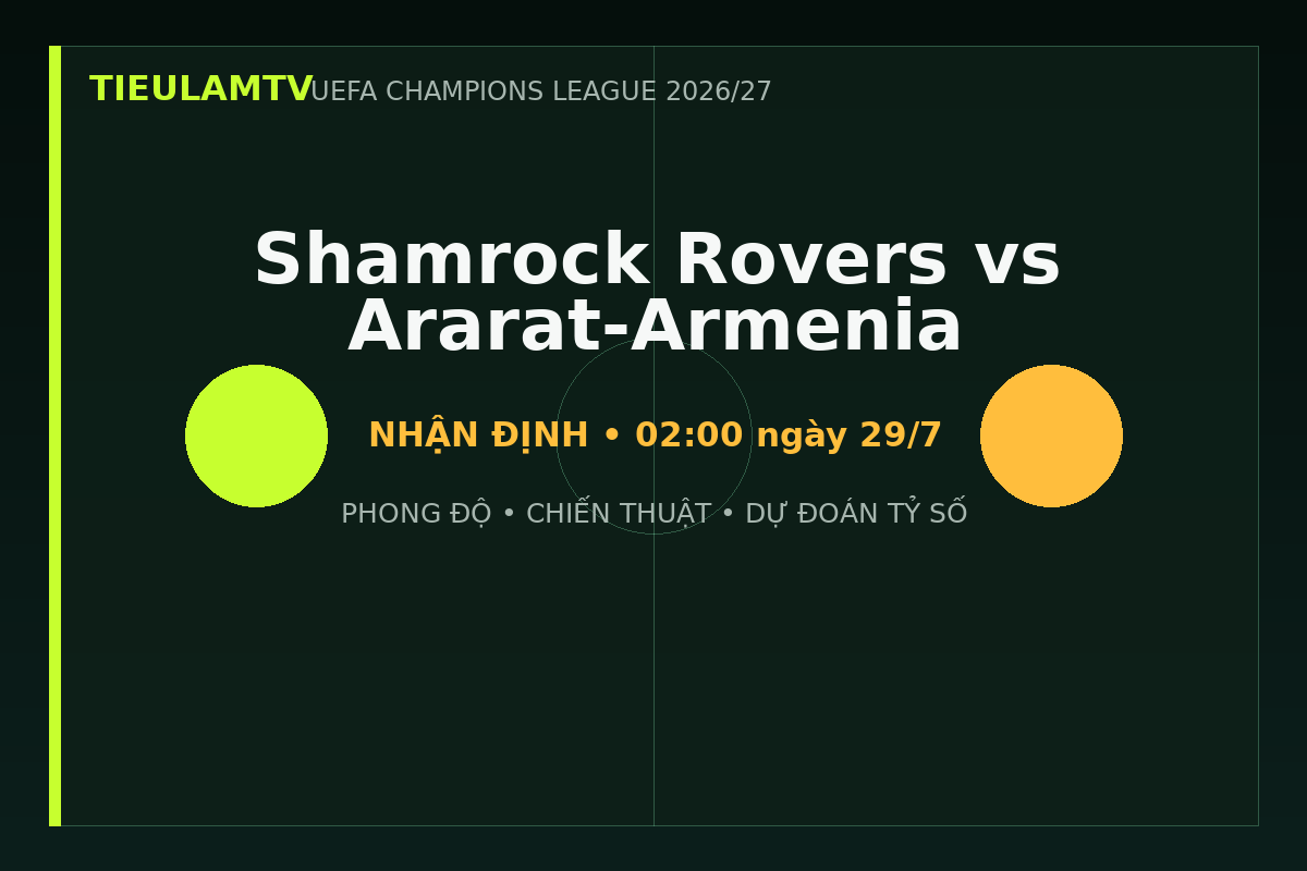Nhận định Shamrock Rovers vs Ararat-Armenia - TieulamTV
