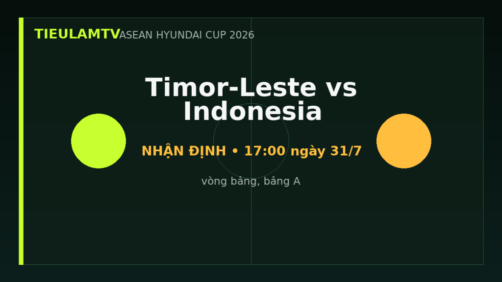 Nhận định Timor-Leste vs Indonesia - TieulamTV