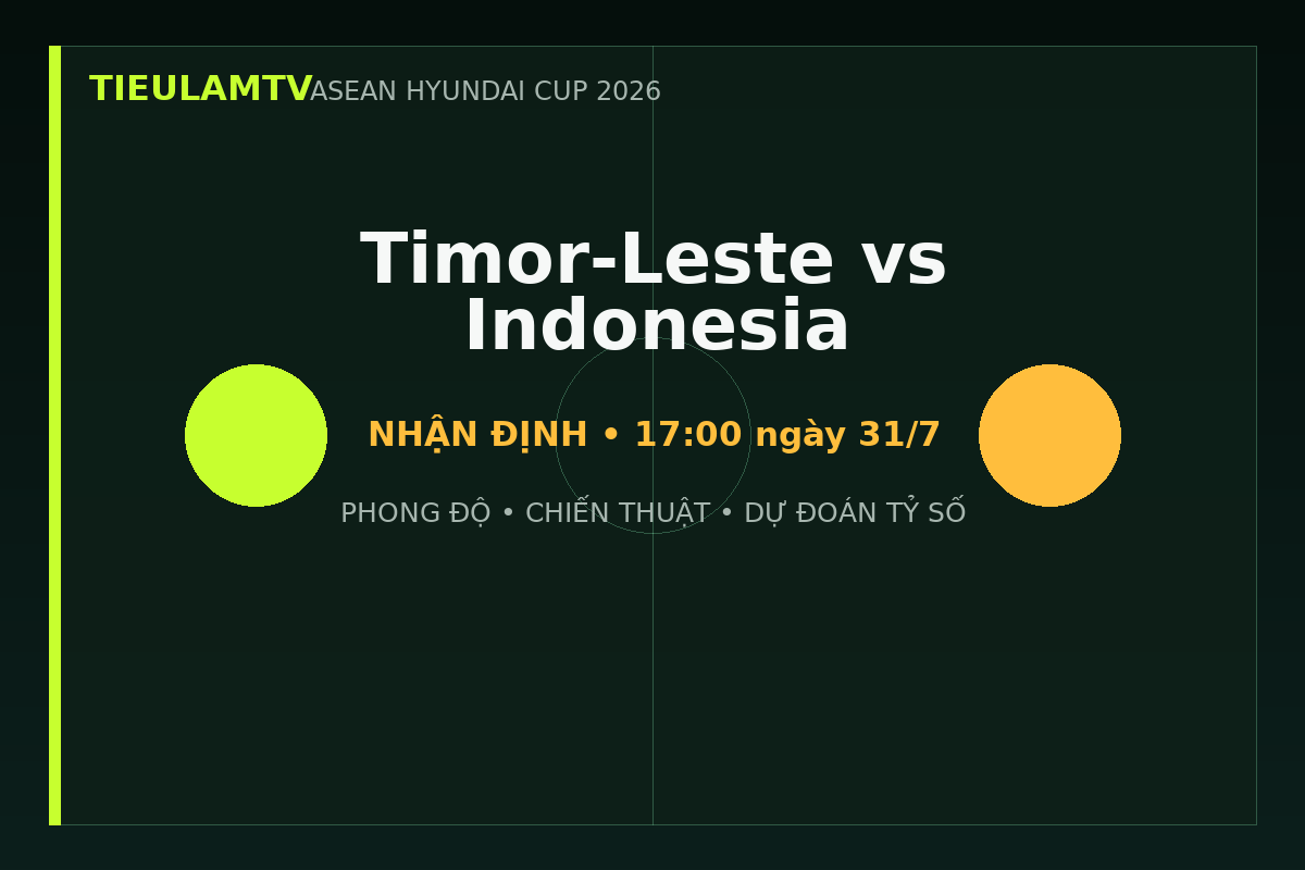 Nhận định Timor-Leste vs Indonesia - TieulamTV