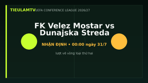 Nhận định FK Velez Mostar vs Dunajska Streda - TieulamTV