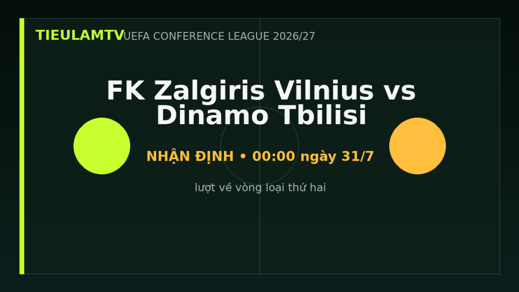 Nhận định FK Zalgiris Vilnius vs Dinamo Tbilisi - TieulamTV