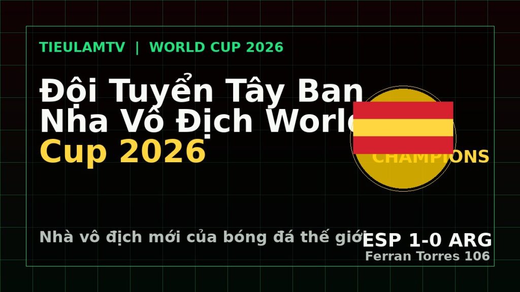 đội tuyển Tây Ban Nha World Cup 2026 sau trận thắng Argentina ở chung kết World Cup 2026
