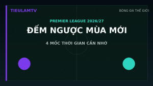 Bốn mốc thời gian chuẩn bị mùa giải Ngoại Hạng Anh 2026 27
