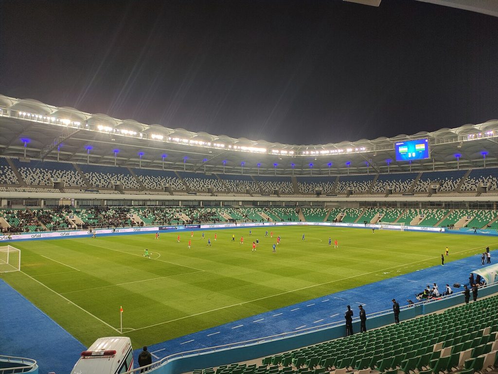Uzbekistan women's national football team against India at Bunyodkor Stadium, Tashkent. 1th November 2023, hình minh họa Uzbekistan Super League
