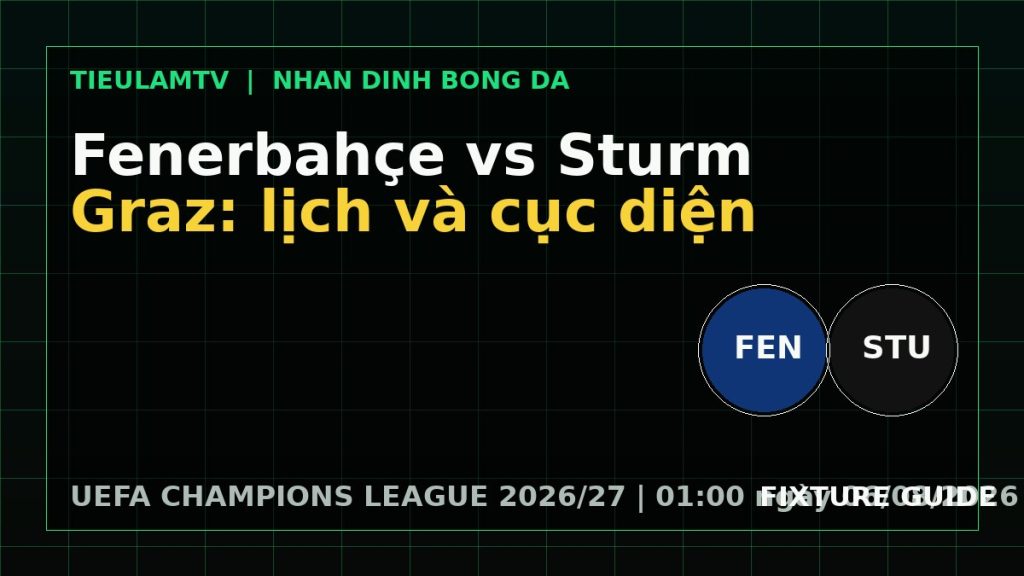 Fenerbahçe vs Sturm Graz 6/8/2026 - đồ họa trước trận