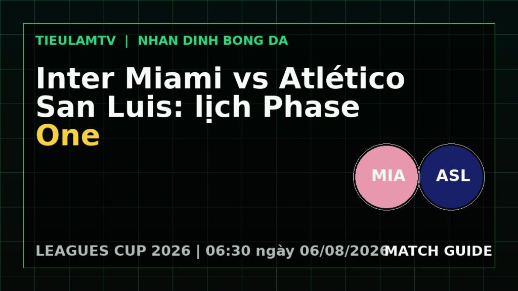 Inter Miami vs Atlético de San Luis 6/8 - đồ họa trước trận