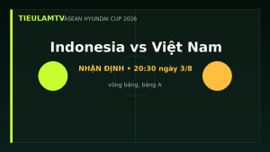Cục diện bảng A trước Indonesia vs Việt Nam