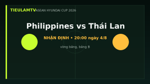 Cục diện bảng B trước Philippines vs Thái Lan