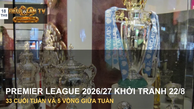 Cúp Premier League trong ảnh tư liệu