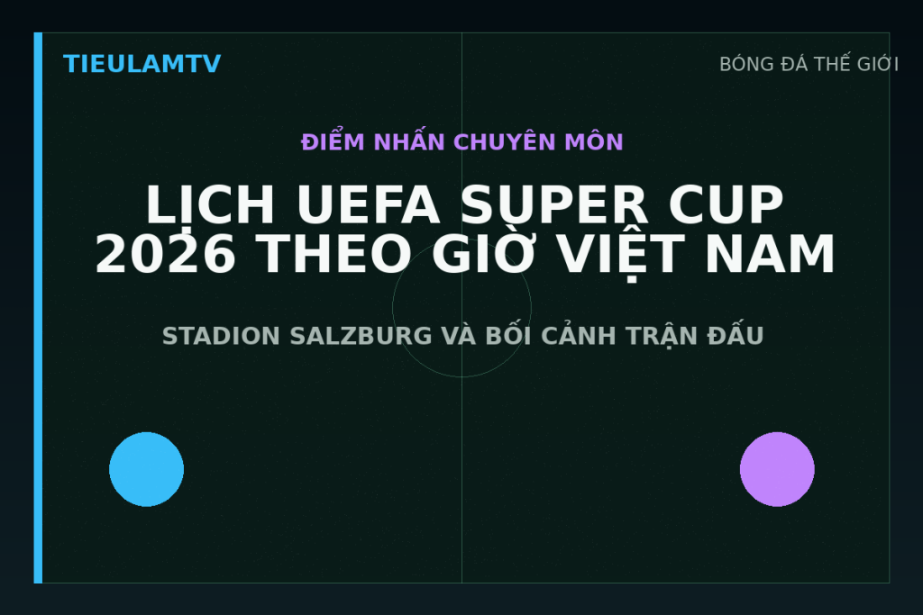 Sơ đồ minh họa uefa super cup 2026 trong bài phân tích