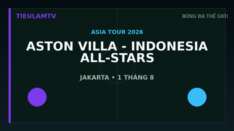 Aston Villa gặp Indonesia All Stars tại Jakarta ngày 1 tháng 8