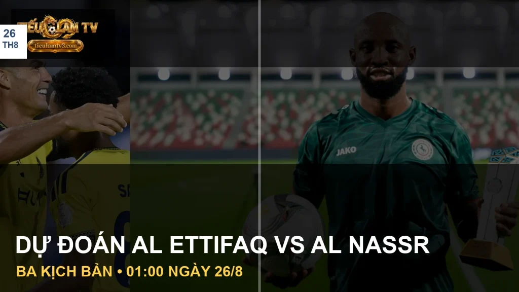 Cầu thủ Al Nassr và Moussa Dembélé của Al Ettifaq trong ảnh SPL