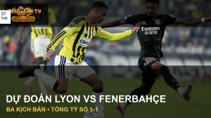 Cầu thủ Fenerbahçe và Lyon tranh chấp trong lượt đi play-off