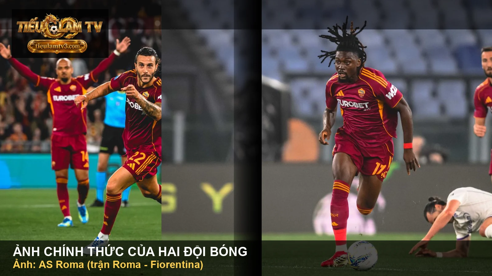 Pha bóng có cầu thủ Roma và Fiorentina
