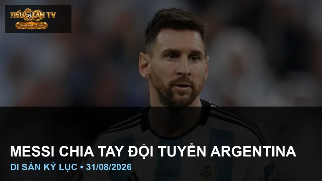 Lionel Messi mặc áo số 10 của đội tuyển Argentina tại World Cup 2022