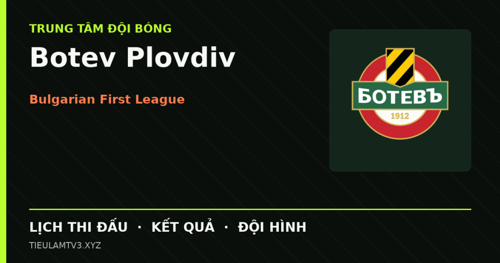 Đồ họa bóng đá Botev Plovdiv tại Bulgarian First League