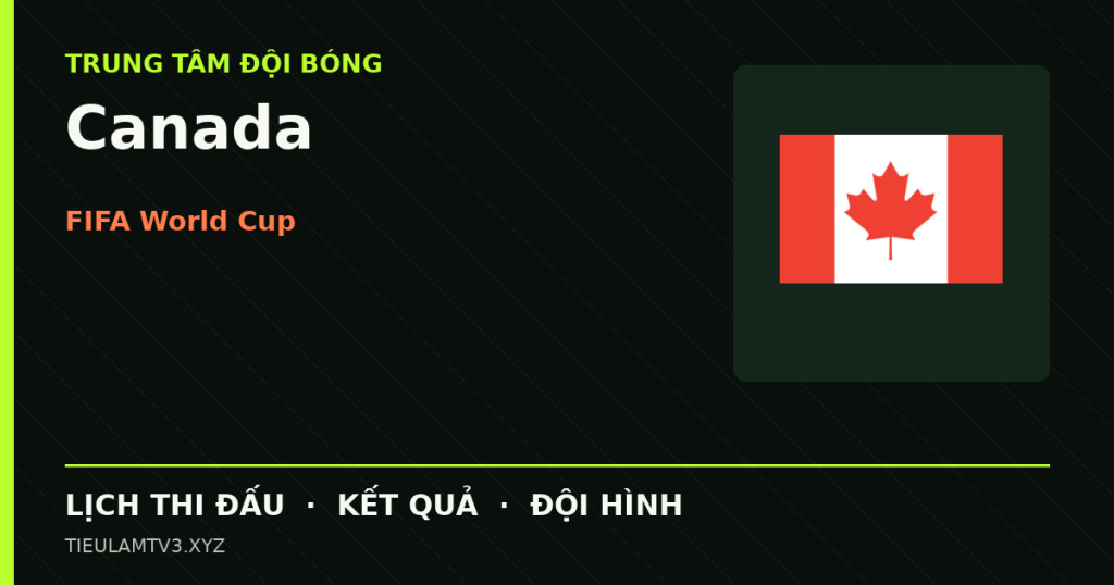 Đồ họa bóng đá Canada tại FIFA World Cup
