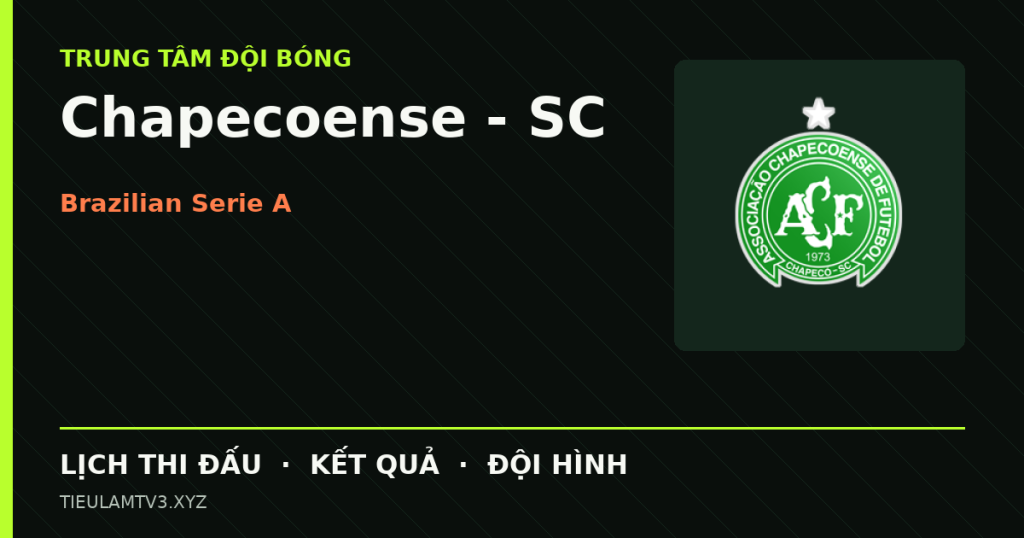 Đồ họa bóng đá Chapecoense - SC tại Brazilian Serie A