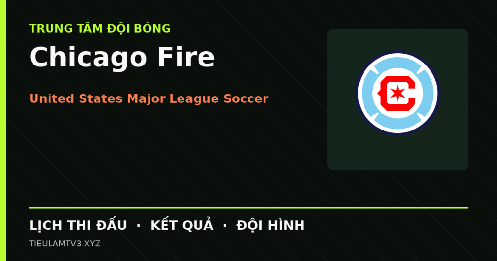 Đồ họa bóng đá Chicago Fire tại United States Major League Soccer