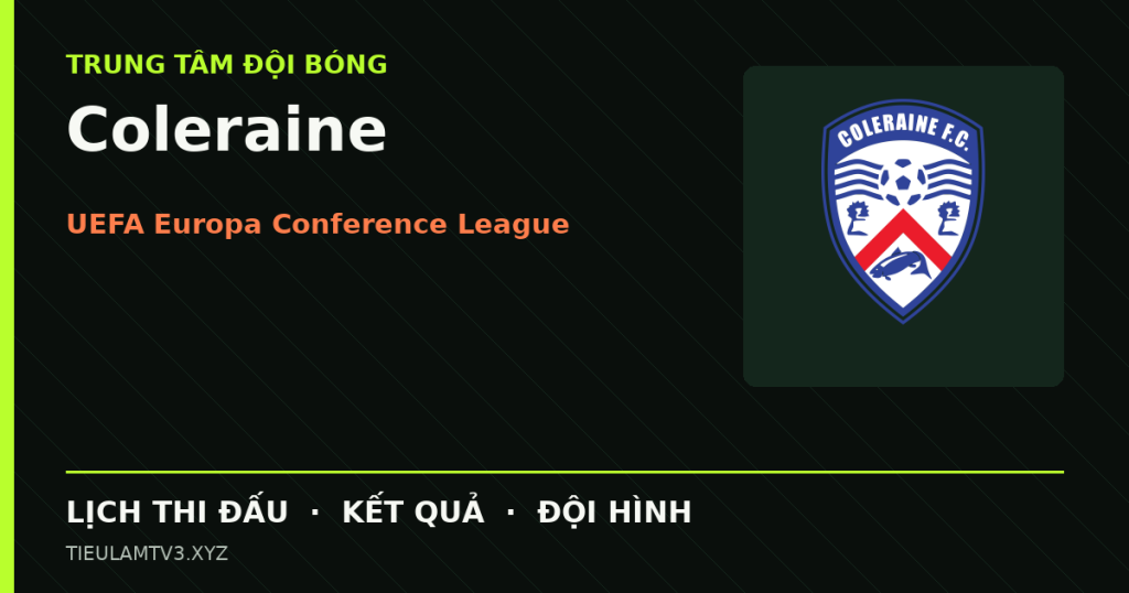 Đồ họa bóng đá Coleraine tại UEFA Europa Conference League