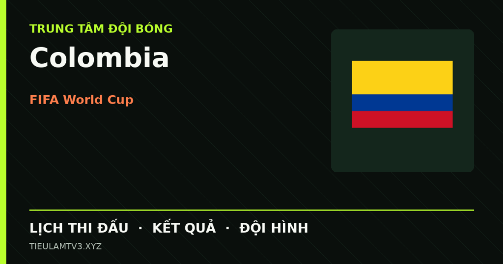 Đồ họa bóng đá Colombia tại FIFA World Cup