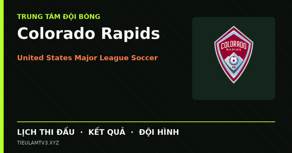 Đồ họa bóng đá Colorado Rapids tại United States Major League Soccer