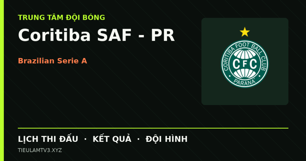Đồ họa bóng đá Coritiba SAF - PR tại Brazilian Serie A