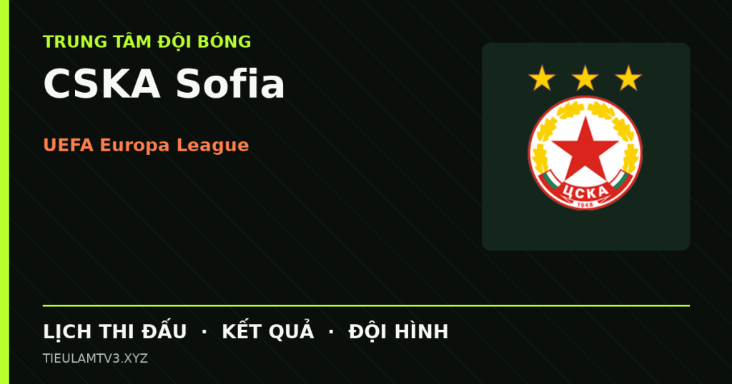 Đồ họa bóng đá CSKA Sofia tại UEFA Europa League