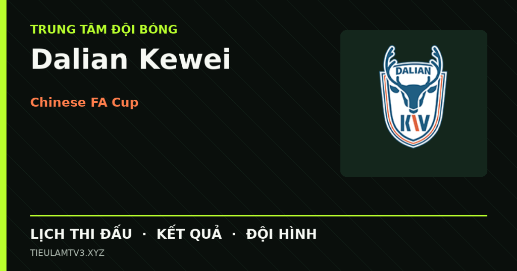Đồ họa bóng đá Dalian Kewei tại Chinese FA Cup