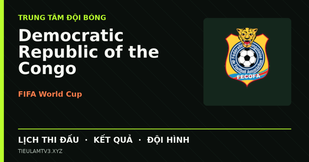 Đồ họa bóng đá Democratic Republic of the Congo tại FIFA World Cup