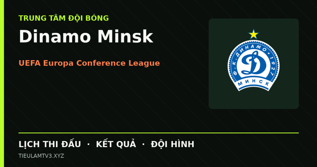 Đồ họa bóng đá Dinamo Minsk tại UEFA Europa Conference League