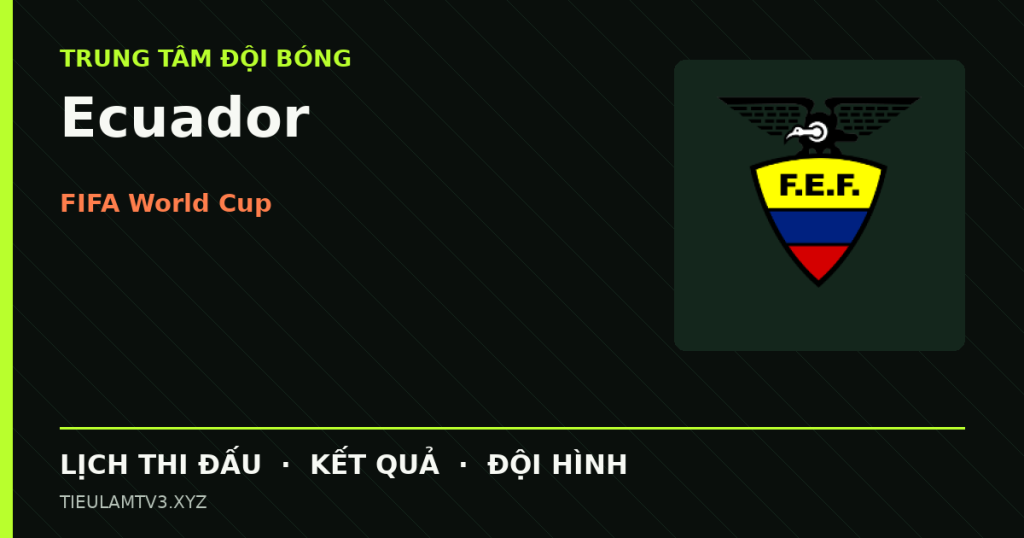 Đồ họa bóng đá Ecuador tại FIFA World Cup