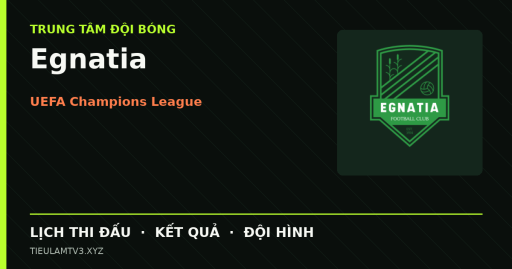 Đồ họa bóng đá Egnatia tại UEFA Champions League