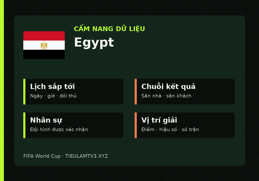 Phân tích phong độ và lối chơi Egypt