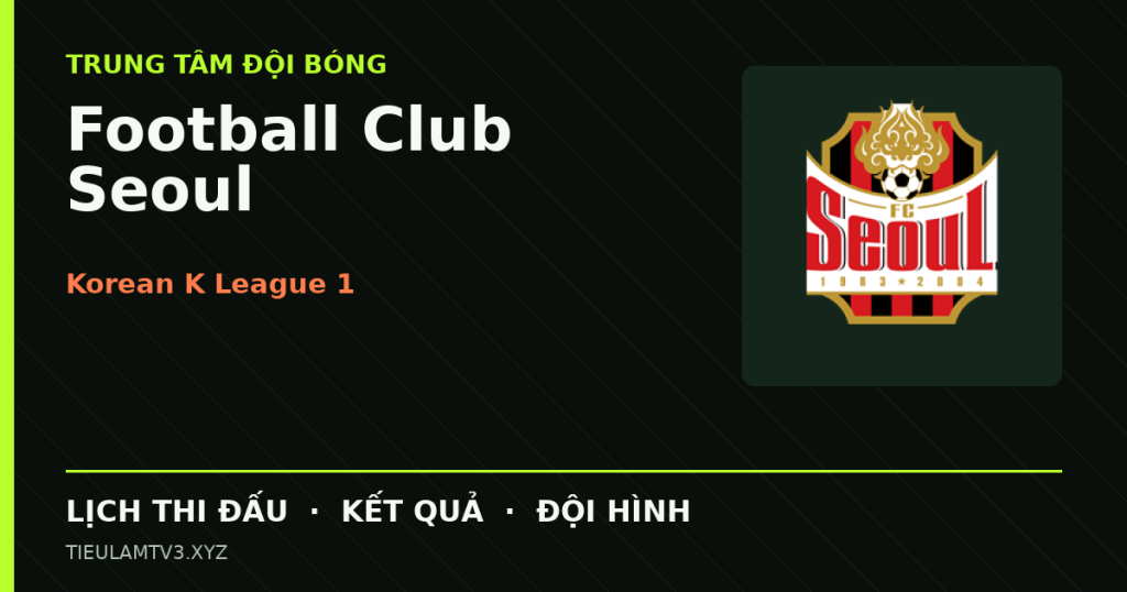 Đồ họa bóng đá Football Club Seoul tại Korean K League 1