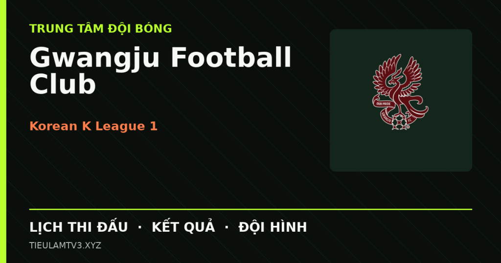 Đồ họa bóng đá Gwangju Football Club tại Korean K League 1