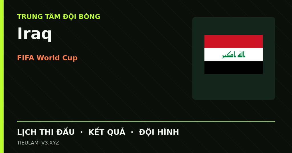 Đồ họa bóng đá Iraq tại FIFA World Cup