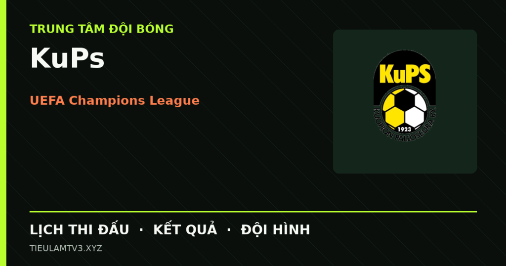 Đồ họa bóng đá KuPs tại UEFA Champions League