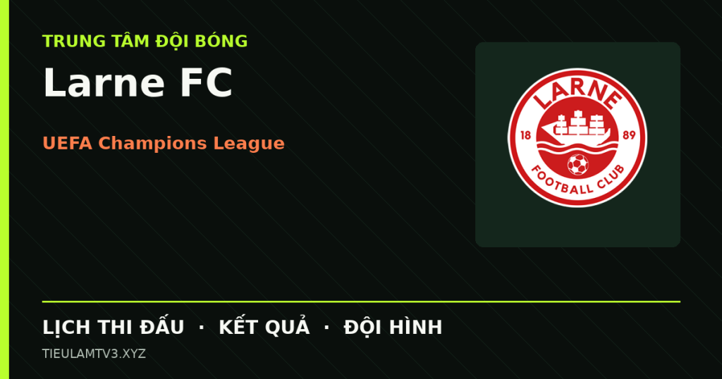 Đồ họa bóng đá Larne FC tại UEFA Champions League