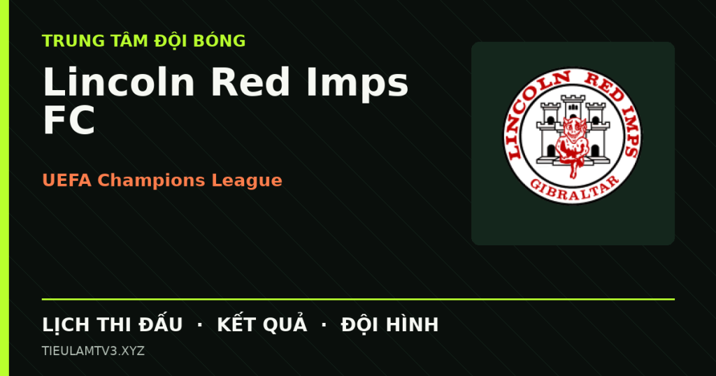 Đồ họa bóng đá Lincoln Red Imps FC tại UEFA Champions League