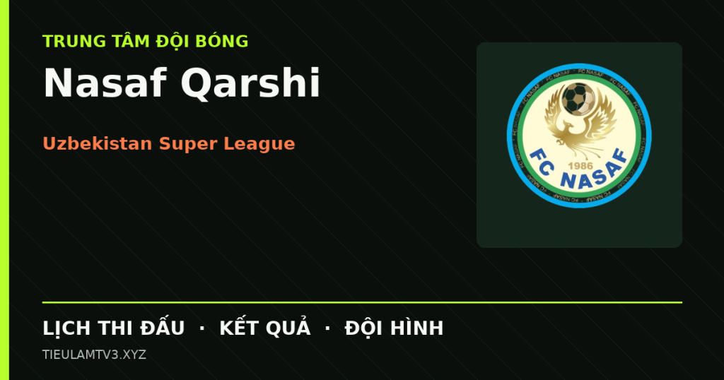 Đồ họa bóng đá Nasaf Qarshi tại Uzbekistan Super League