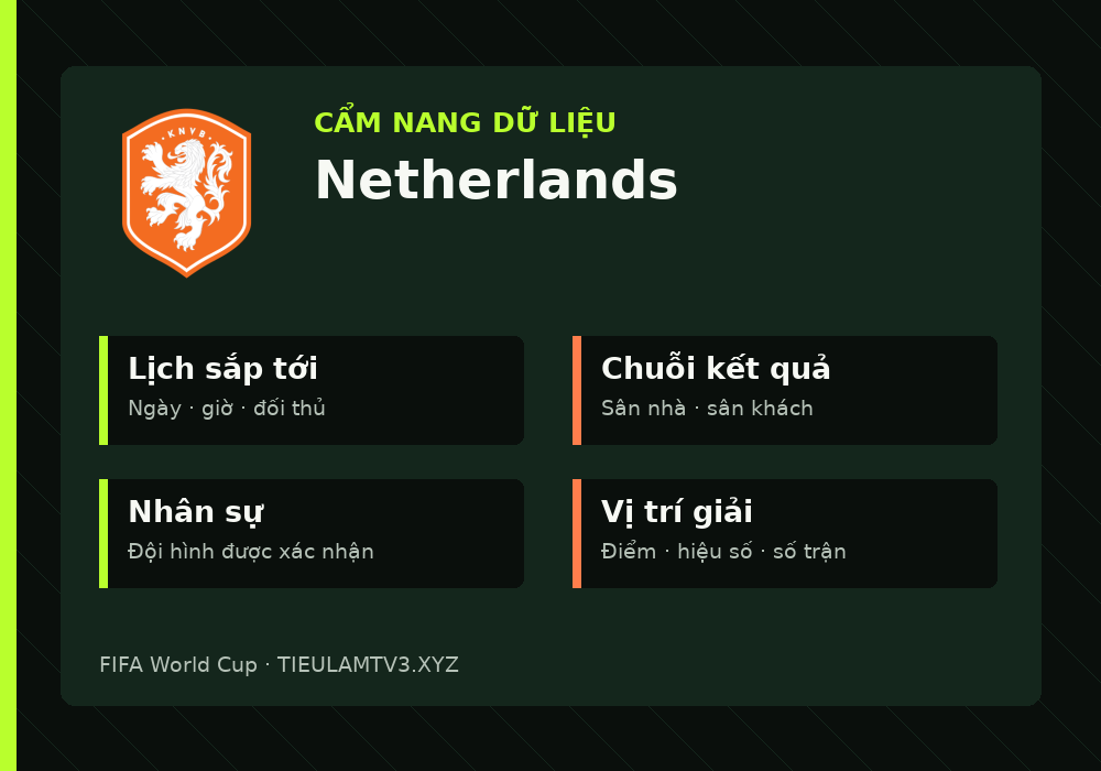 Phân tích phong độ và lối chơi Netherlands