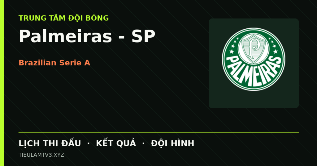 Đồ họa bóng đá Palmeiras - SP tại Brazilian Serie A