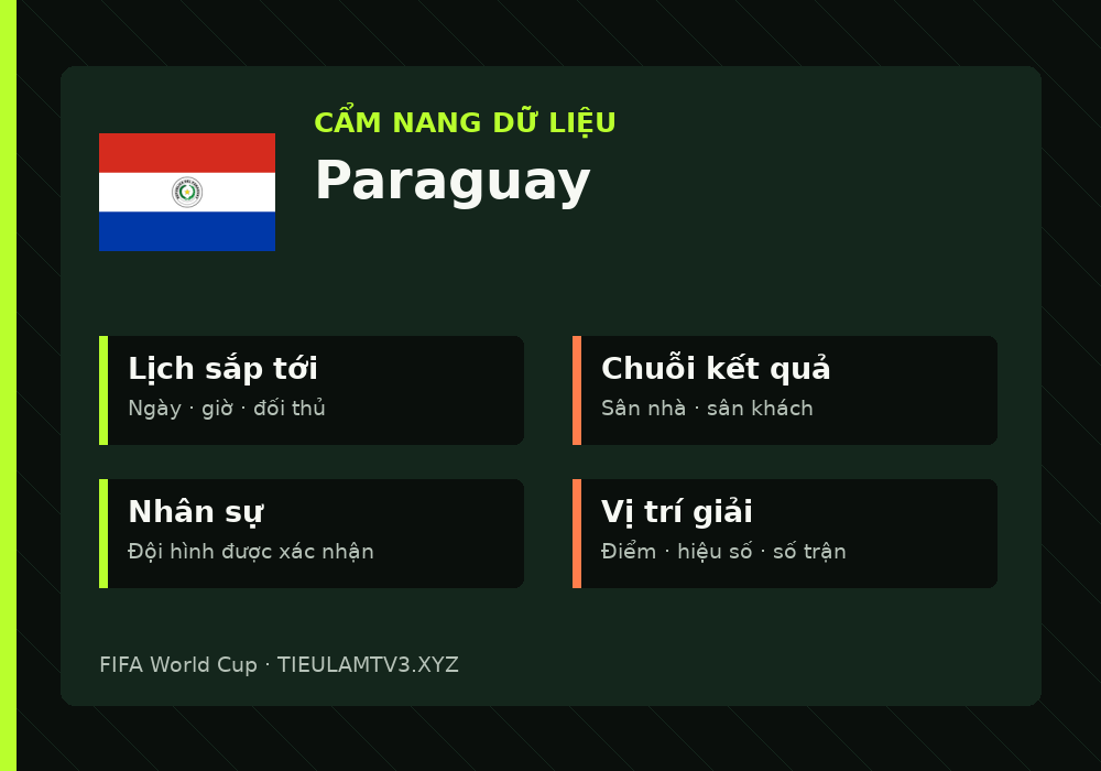 Phân tích phong độ và lối chơi Paraguay