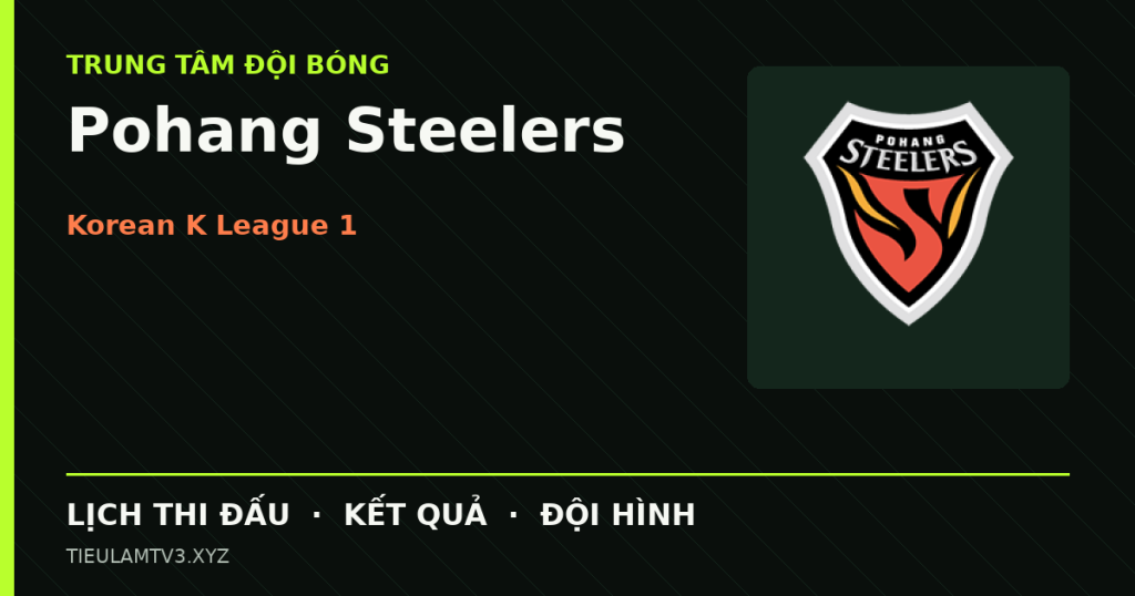 Đồ họa bóng đá Pohang Steelers tại Korean K League 1