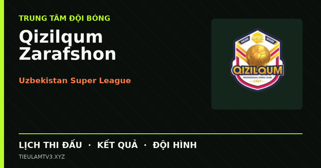 Đồ họa bóng đá Qizilqum Zarafshon tại Uzbekistan Super League