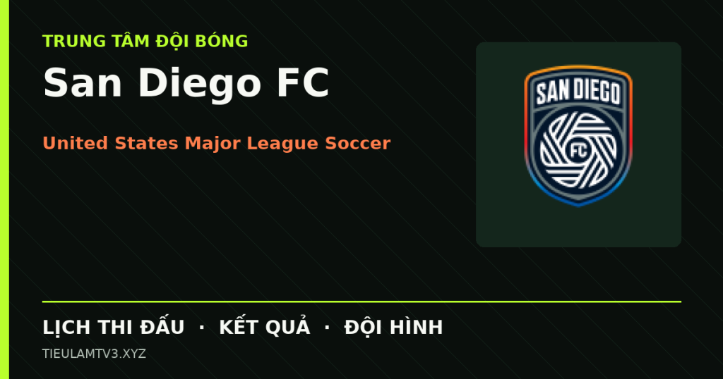 Đồ họa bóng đá San Diego FC tại United States Major League Soccer